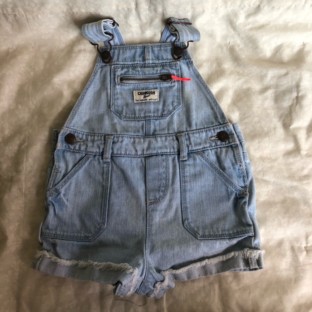 Cute, toddler Girl, short overalls